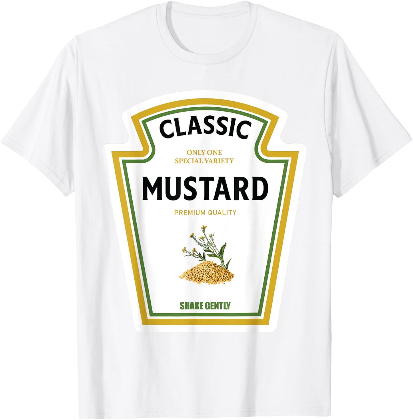 Mustard Halloween 2023 Costume Family Team Ketchup Mayo , yellow T-Shirt - T-Shirt | White