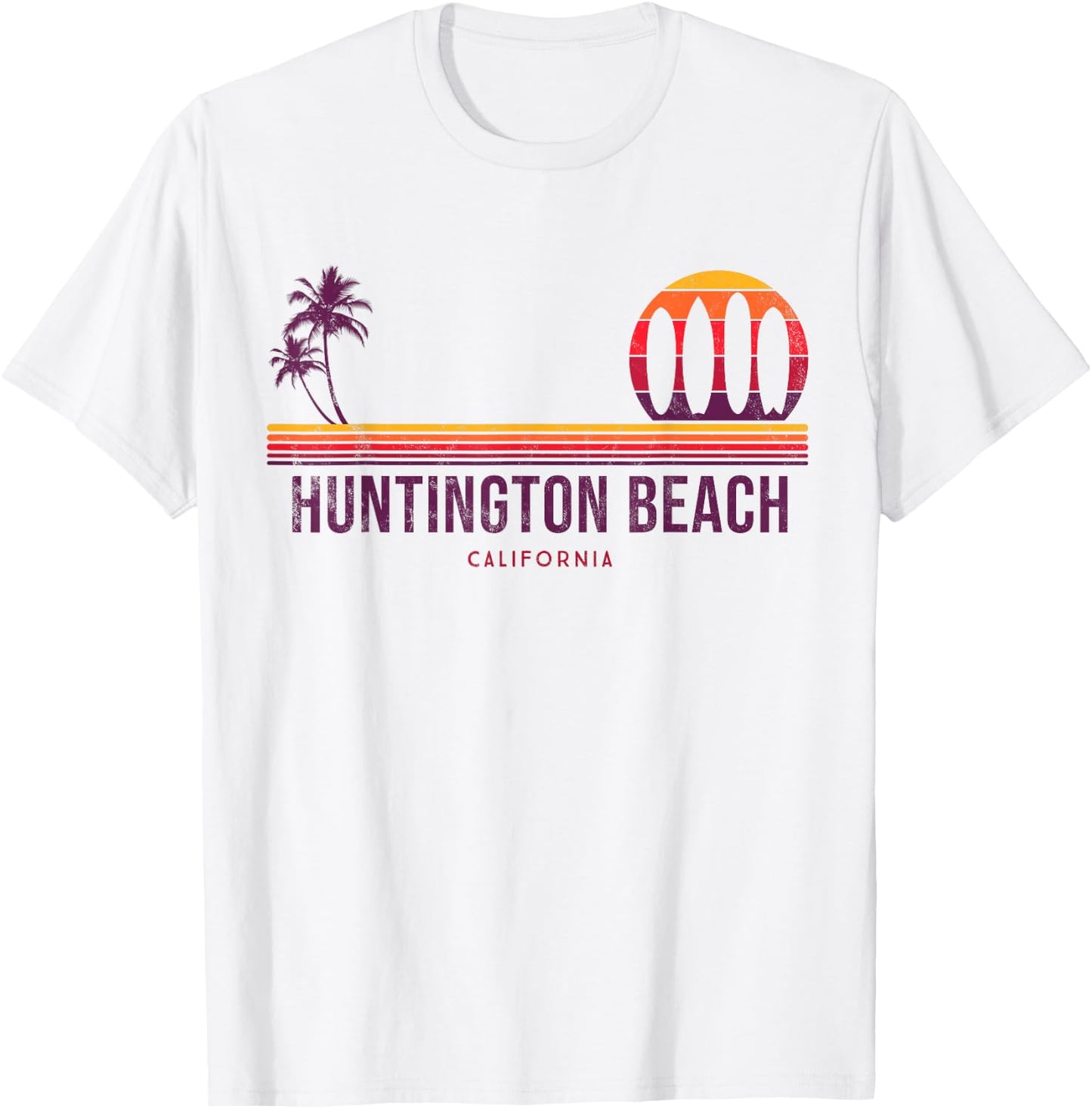California Huntington Beach Vintage Surf Women Girls Kids T-Shirt - T-Shirt | White