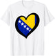 Bosnien Flagge Bosnische Farben Sarajevo Frauen Männer BIH T-Shirt - T-Shirt | White