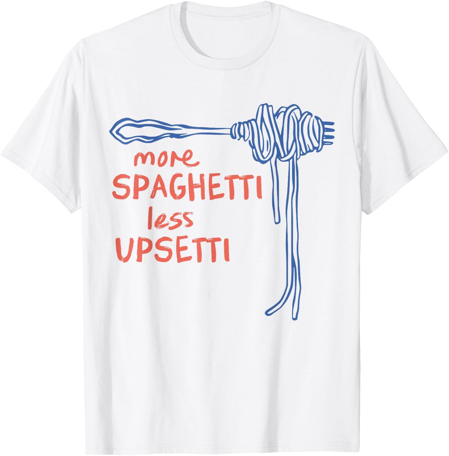 Spaghetti Graphic Funny Food Humour , White T-Shirt - T-Shirt | White