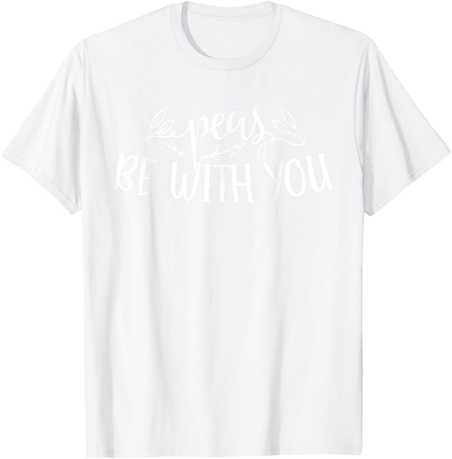 Peas Be With You Funny Matching Family Happy Thanksgiving T-Shirt - T-Shirt | White