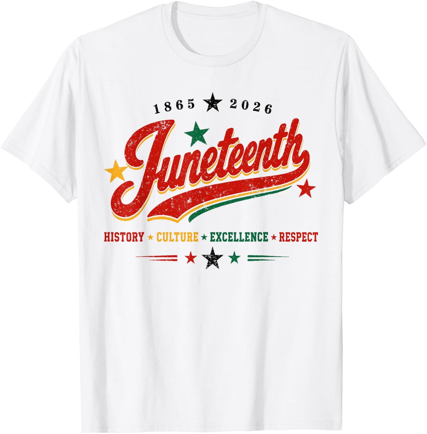 Juneteenth Free-ish 1865 2026 African American Pride T-Shirt - T-Shirt | White