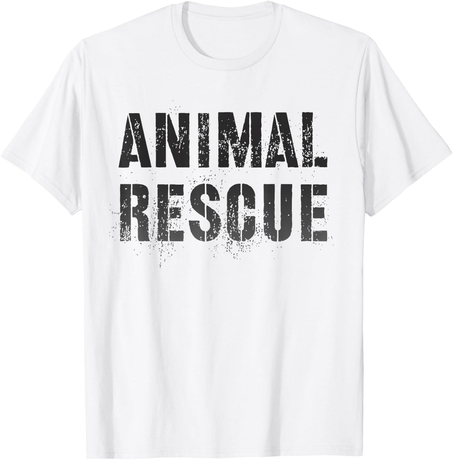 Vintage ANIMAL RESCUE Wild Cats Dogs Adoption Dept Uniform T-Shirt - T-Shirt | White