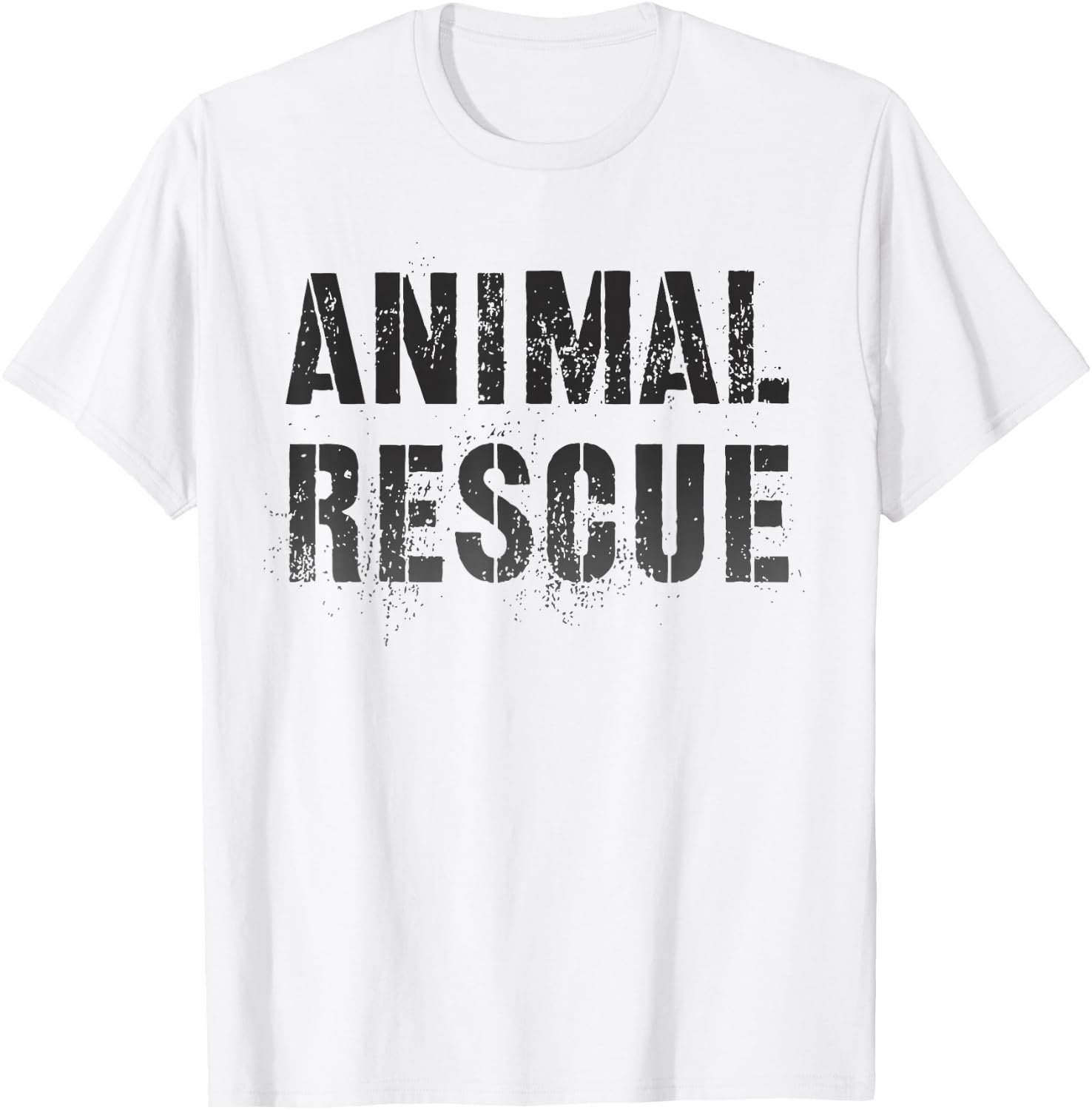 Vintage ANIMAL RESCUE Wild Cats Dogs Adoption Dept Uniform T-Shirt - T-Shirt | White