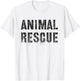 Vintage ANIMAL RESCUE Wild Cats Dogs Adoption Dept Uniform T-Shirt - T-Shirt | White