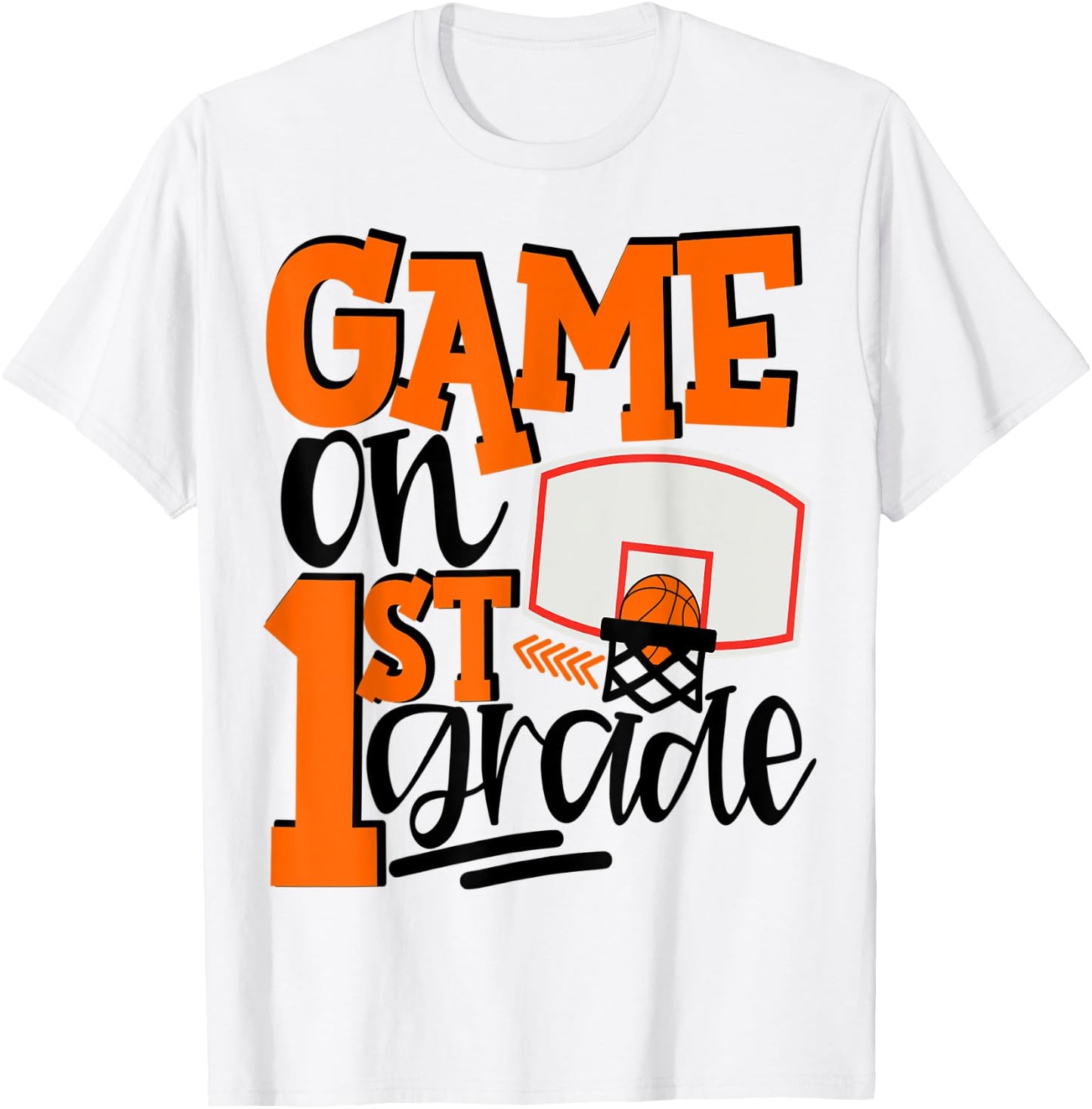 1st Grade Basketball First Day Of School Sports T-Shirt - T-Shirt | White