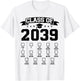 Class of 2039 Grow With Me Pre-K To 12th Grade Checklist T-Shirt - T-Shirt | White