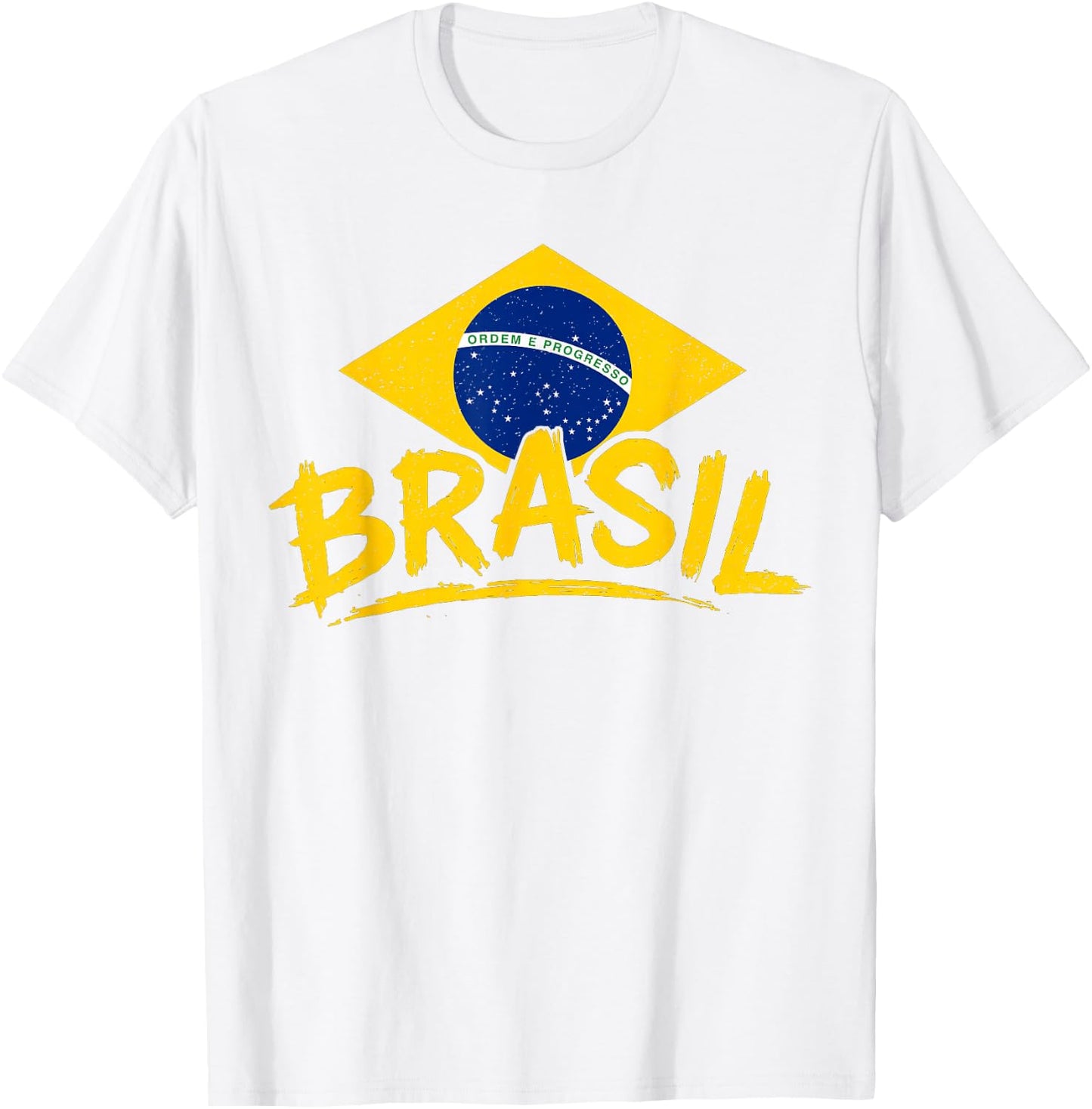 Brasil Flag Symbol Brazilian Pride T-Shirt - T-Shirt | White