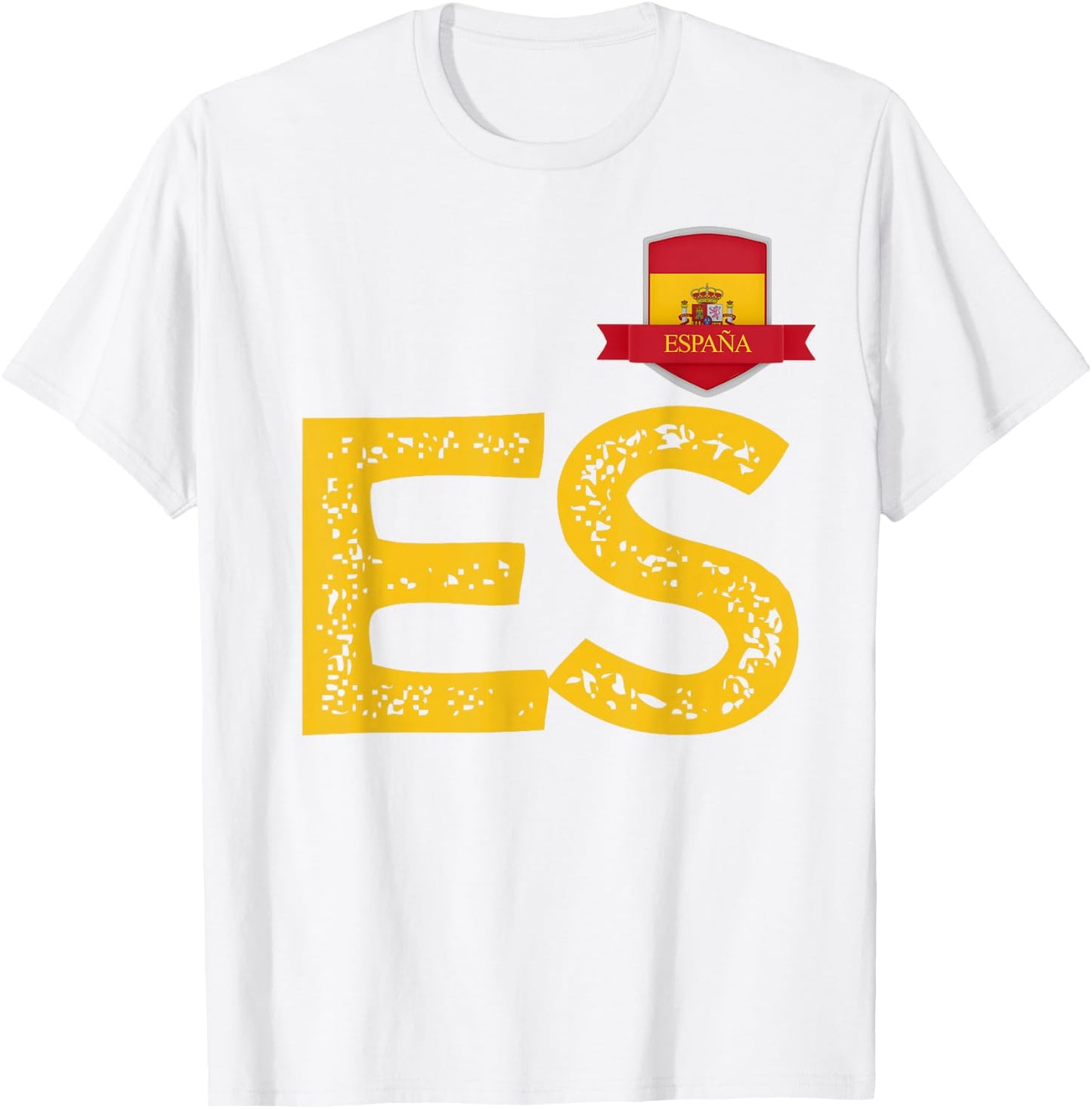 Spanien España Menschenflagge Buchstaben E und S Spanien España T-Shirt - T-Shirt | White