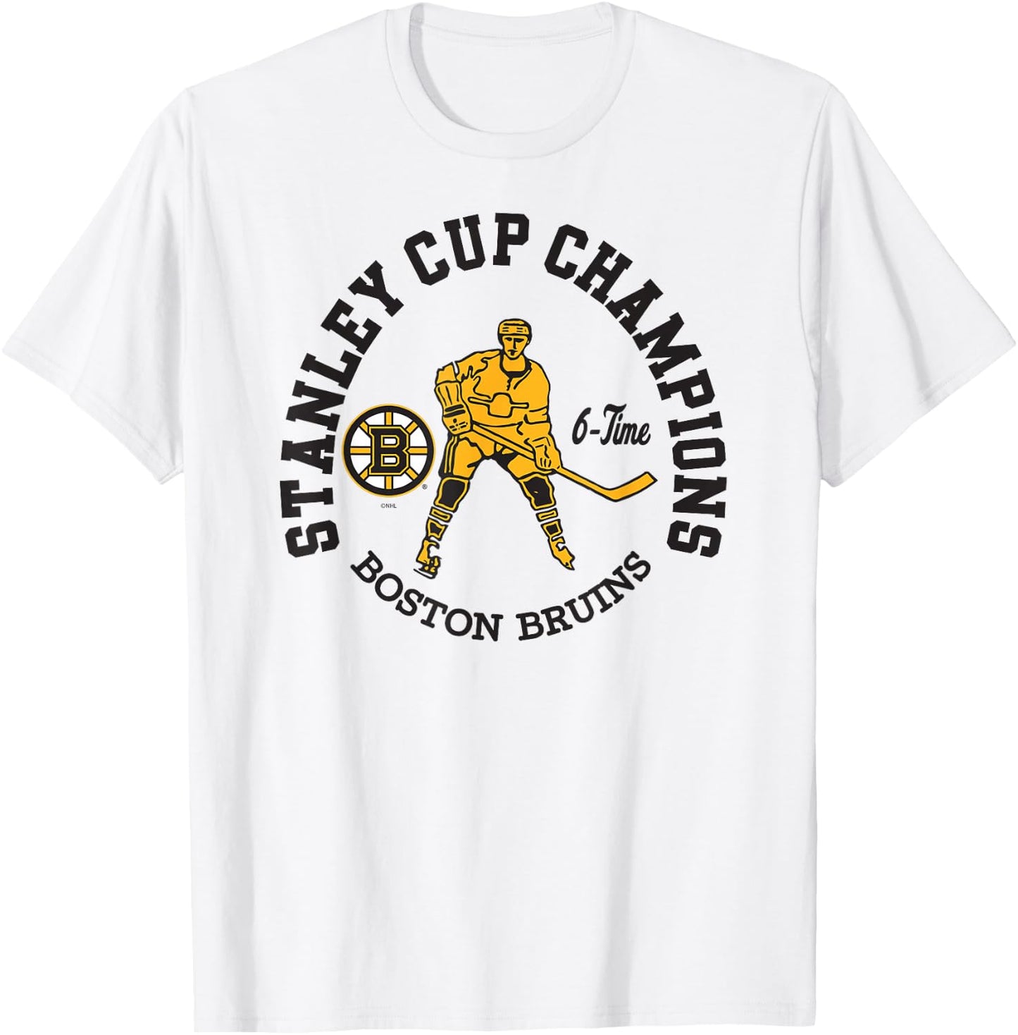 Boston Bruins Stanley Cup Champions 6-Time Gray T-Shirt - T-Shirt | White