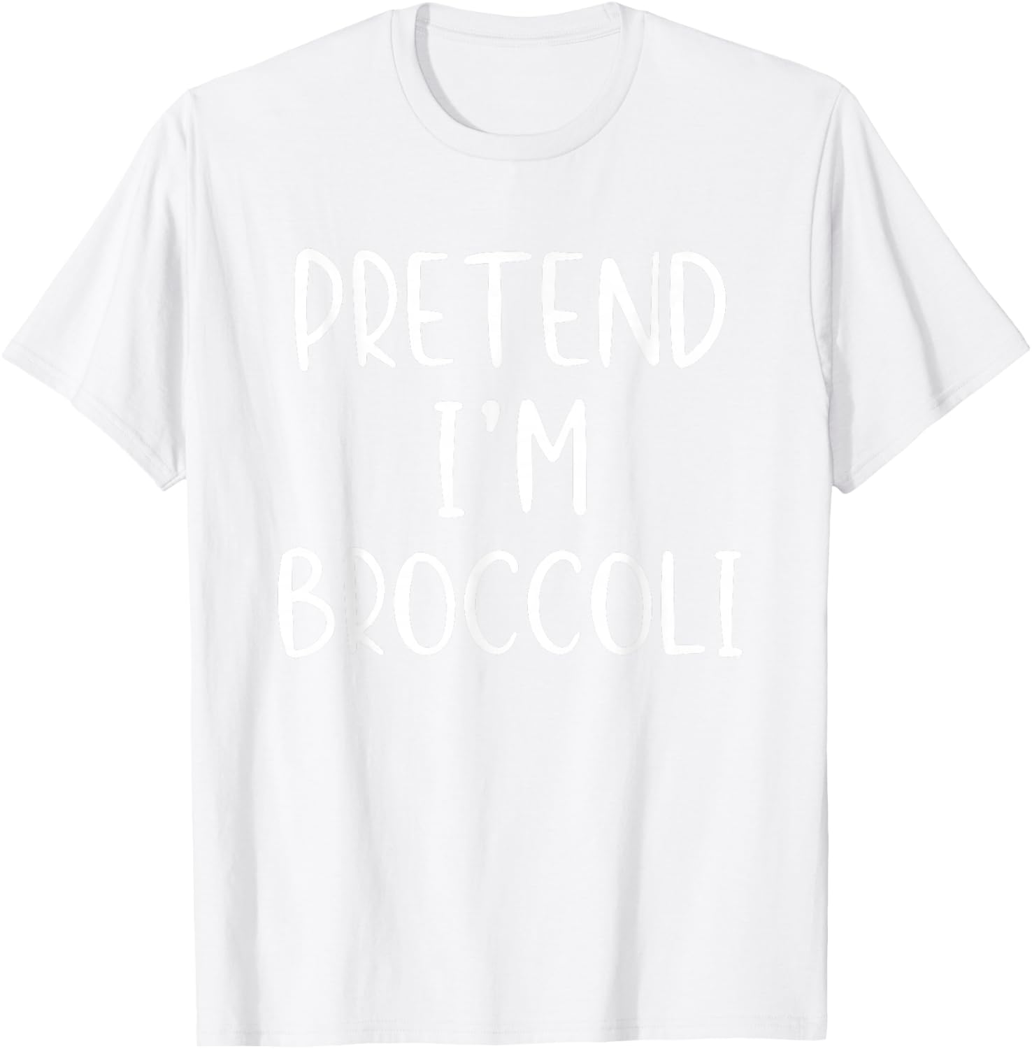 Pretend I'm A Broccoli Costume Halloween Simple Adult Kid T-Shirt - T-Shirt | White