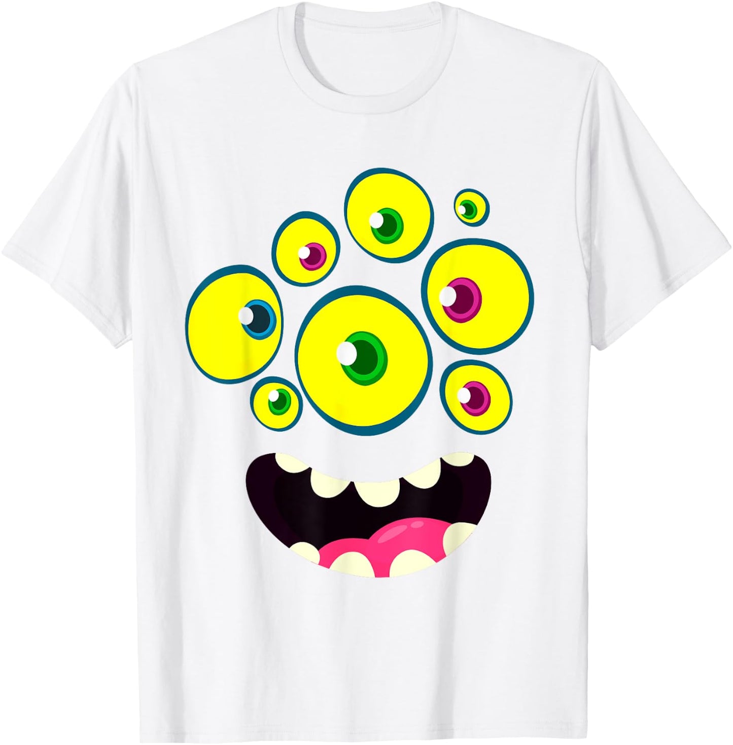 Cute Monster Face Halloween Group Costume Kids Boys T-Shirt - T-Shirt | White