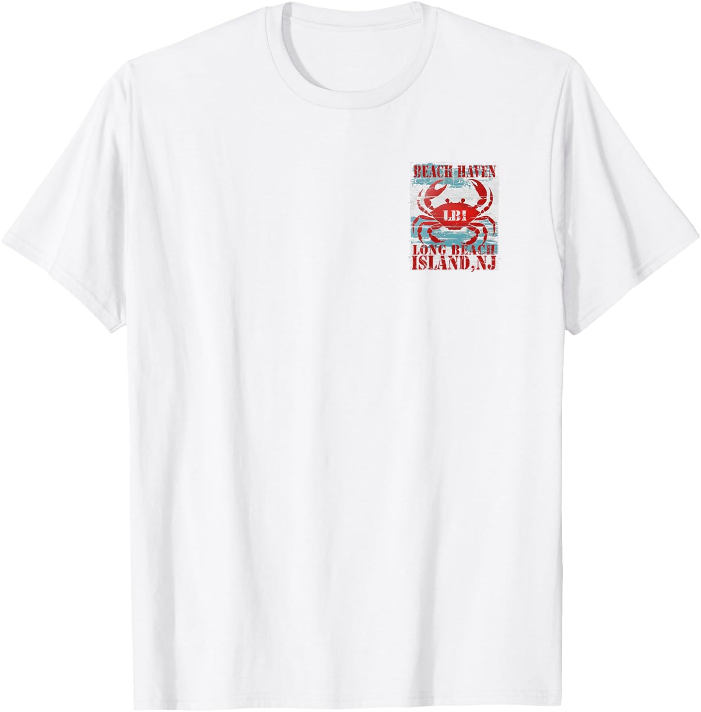 BEACH HAVEN Long Beach Island NJ Nautical Coastal Crab T-Shirt - T-Shirt | White