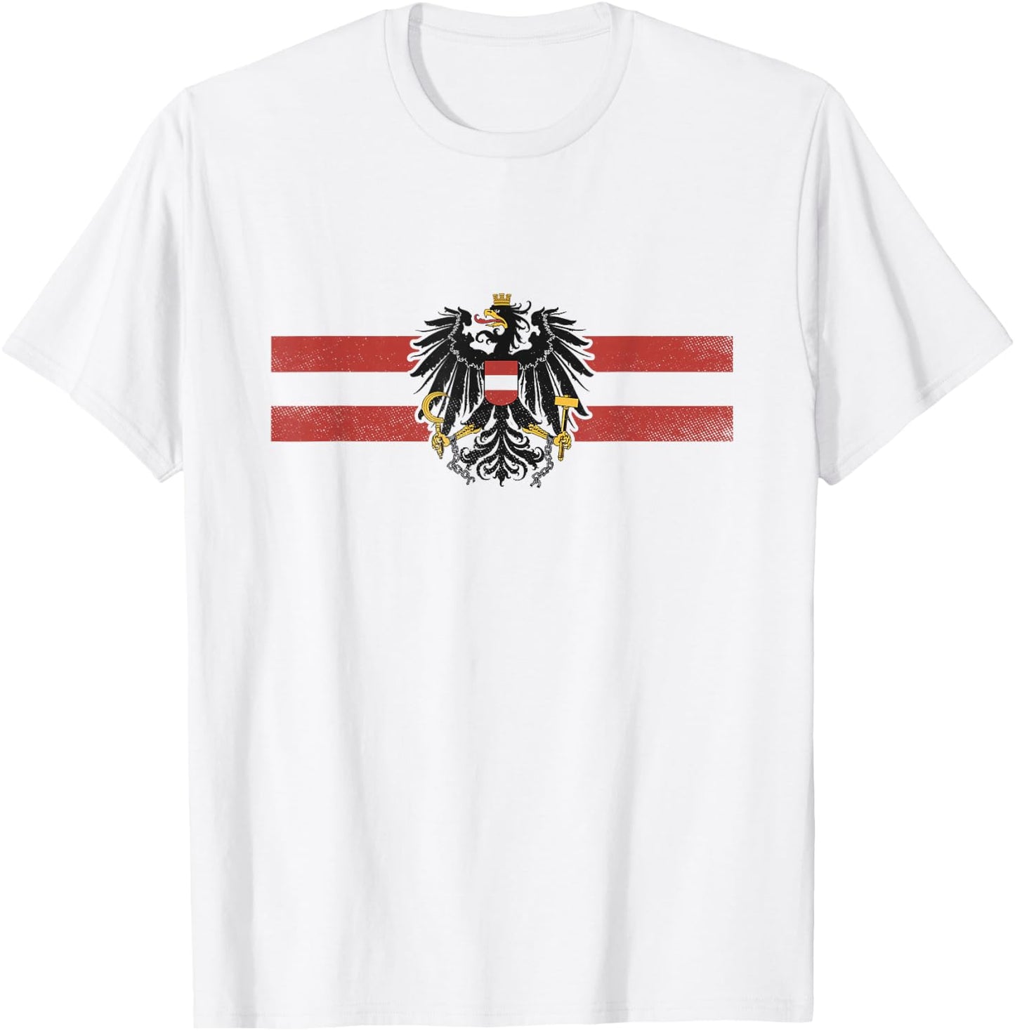 Austrian Coat of Arms Eagle Austrian Flag Austria , White T-Shirt - T-Shirt | White