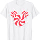 Disney Mickey Mouse Icon Christmas Peppermint Candy Holiday T-Shirt - T-Shirt | White