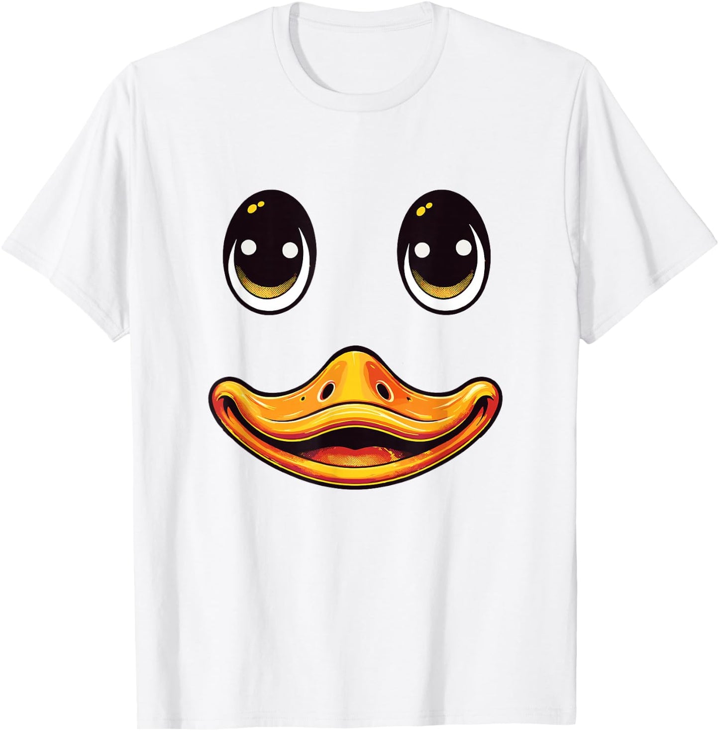 Duck Costume Face Cute Birthday Funny Duck T-Shirt - T-Shirt | White