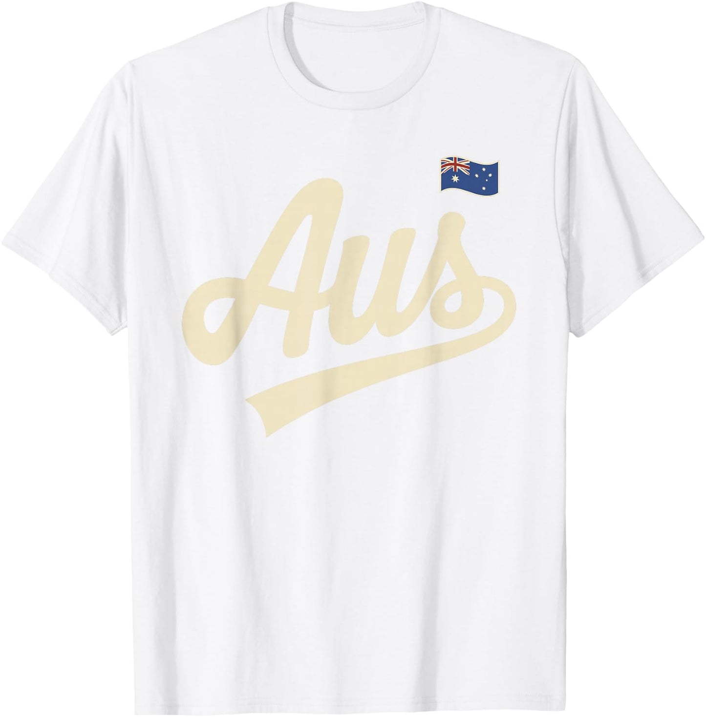 Australia Vintage Script Fan T-Shirt - T-Shirt | White
