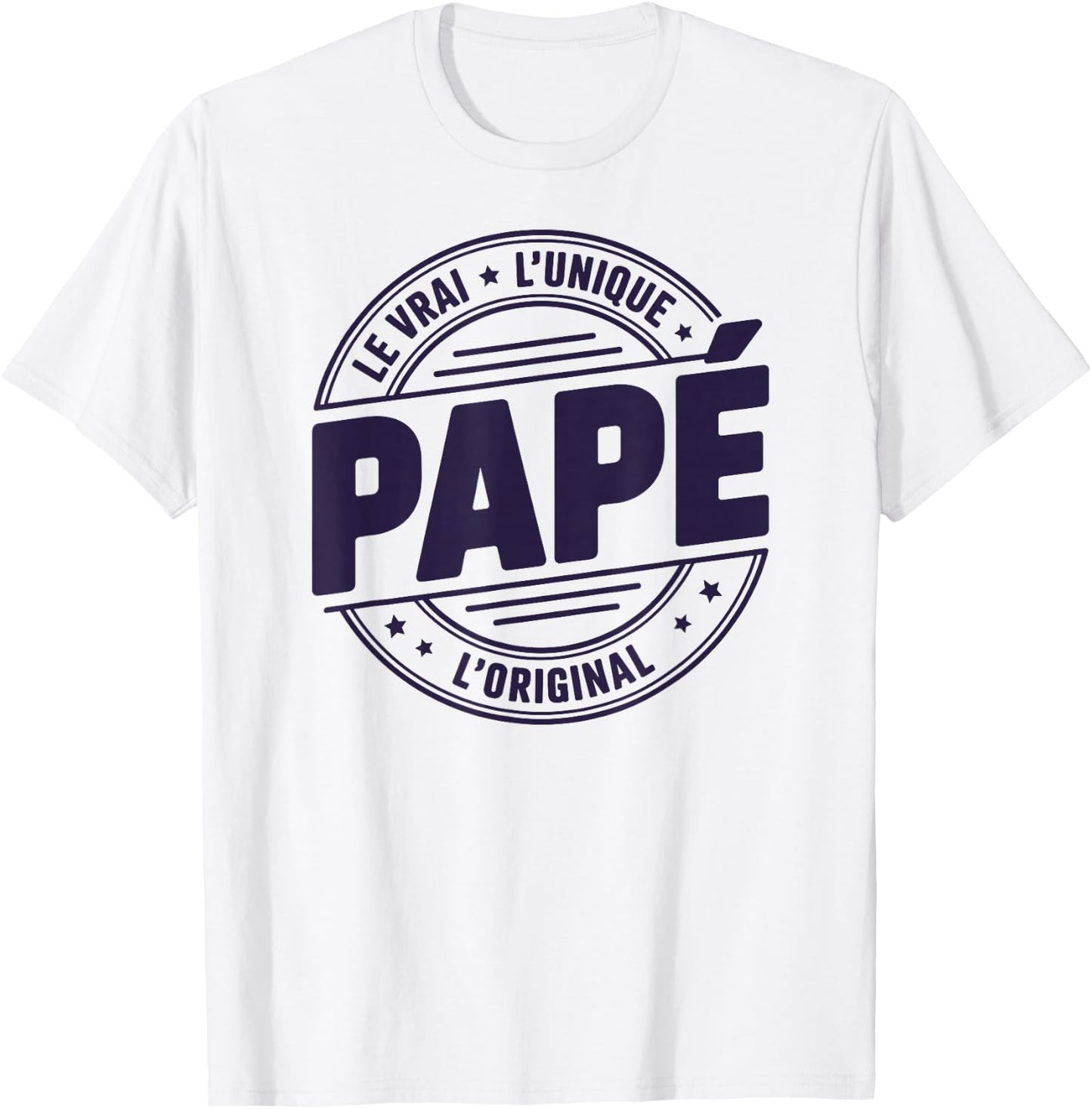 Papé Vrai Unique Original Fete des Peres Motif Papé T-Shirt - T-Shirt | White