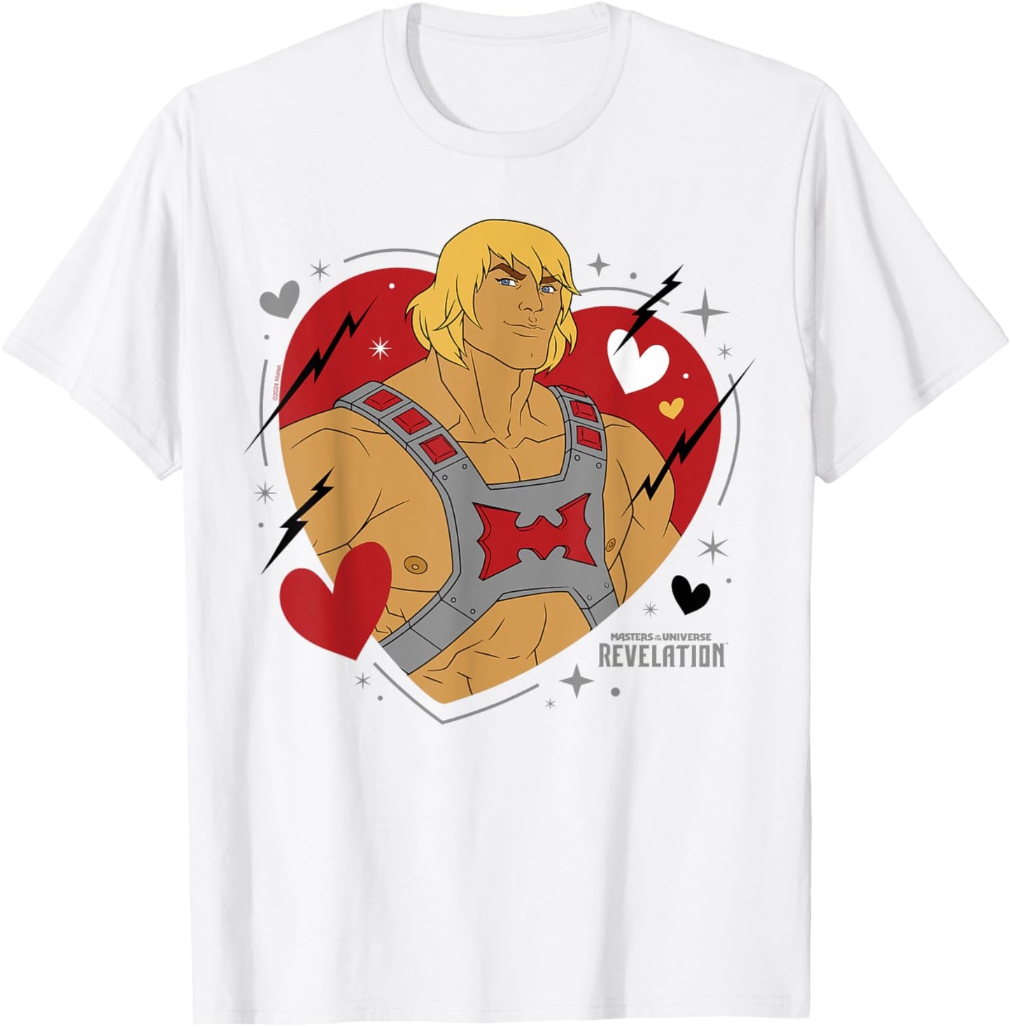 The Revelation of Masters of the Universe - He Man Heart , blue T-Shirt - T-Shirt | White