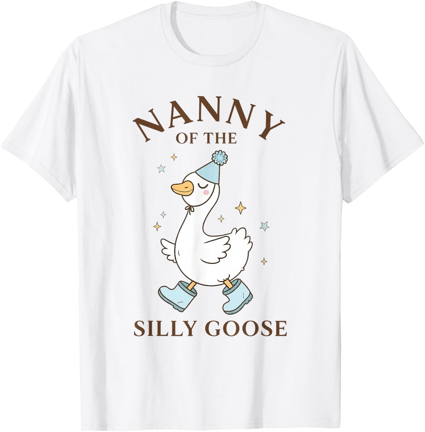 Nanny of The Silly Goose Birthday Family 1st Birthday T-Shirt - T-Shirt | White