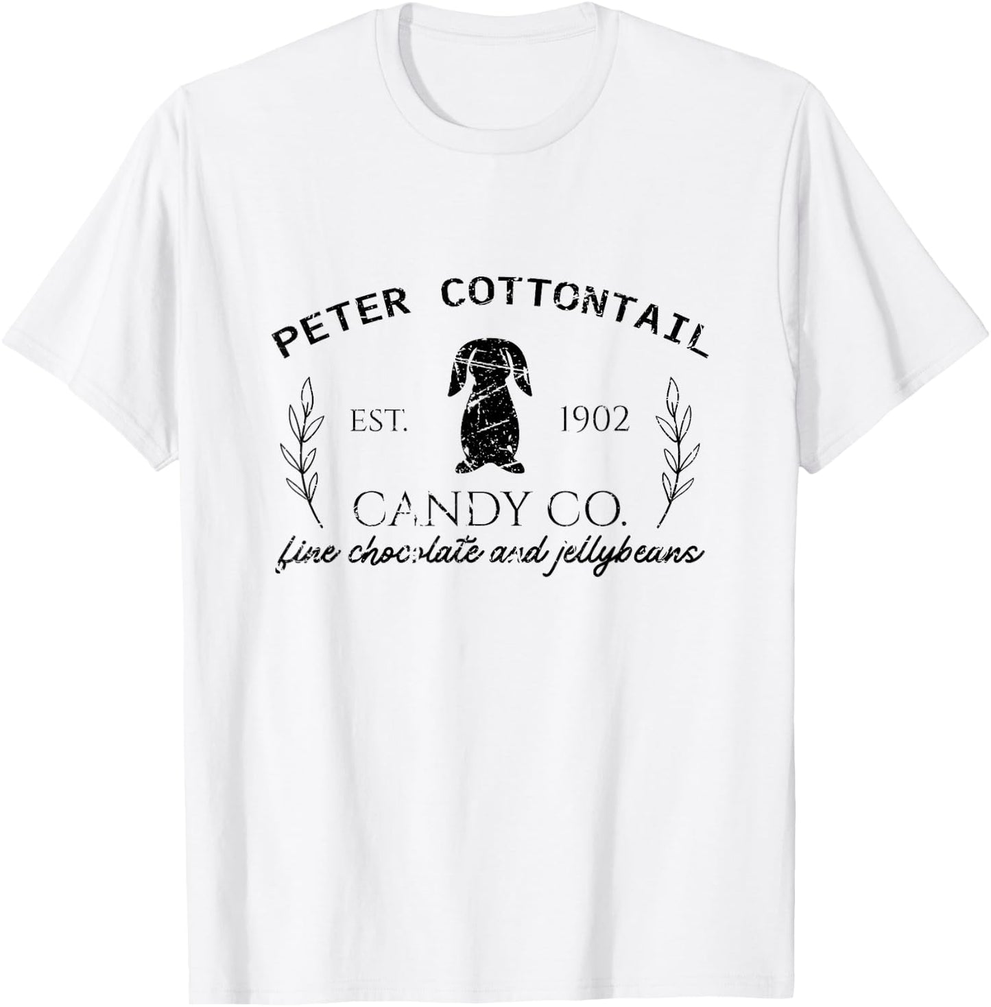 Peter Cottontail Candy Co. Vintage Fun Spring Easter T-Shirt - T-Shirt | White