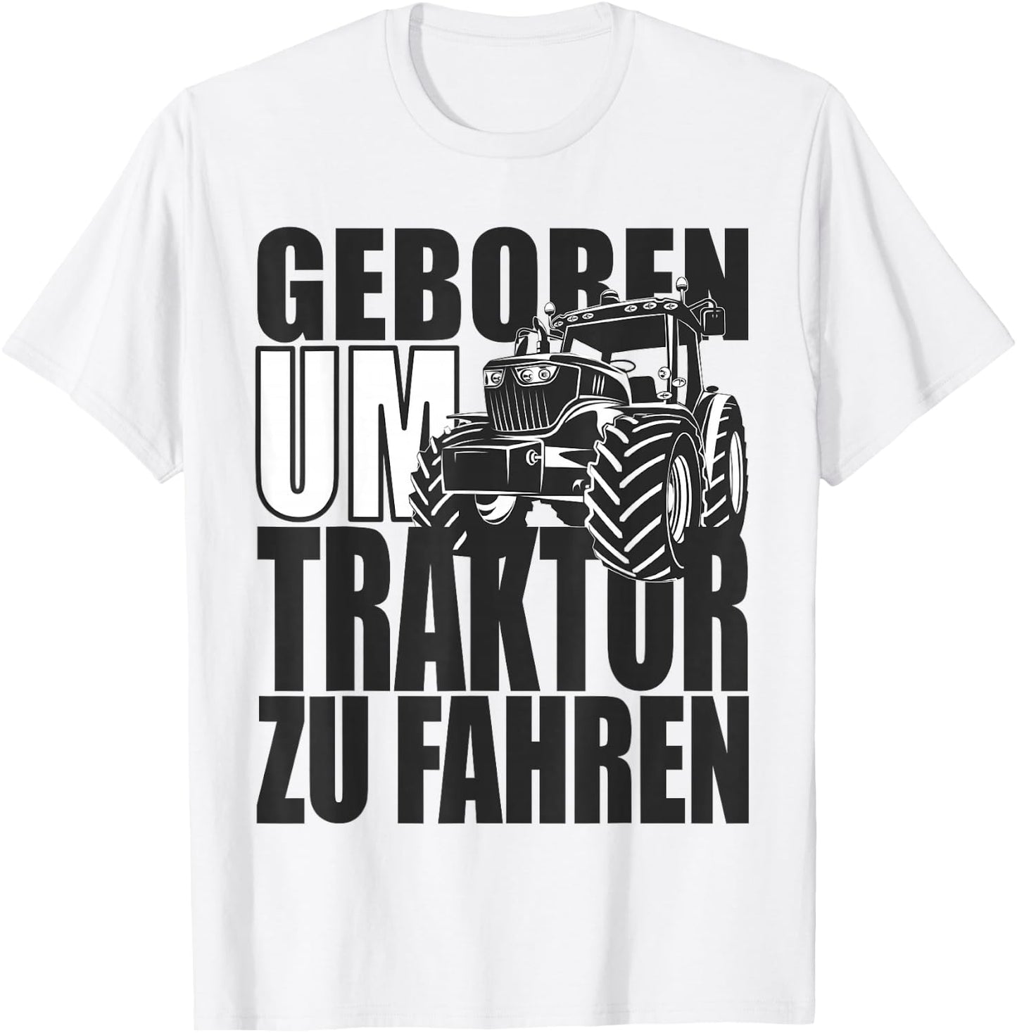 ApiDesign Traktor Traktorfahrer Landwirt Agrarfan Traktorliebhaber Grau Klein U-Ausschnitt Kurzarm T-Shirt - T-Shirt | White
