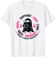 Fight Breast Survivor American Flag Breast Cancer Awareness T-Shirt - T-Shirt | White