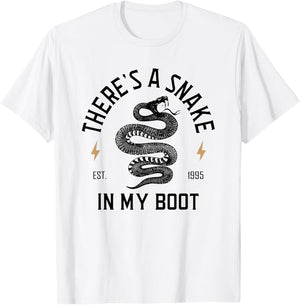 There's A Snake In My Boot, Est 1995, Meme Funny Snake T-Shirt - T-Shirt | White