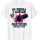 Florida Panthers Hockey Puck Burst White Officially Licensed T-Shirt - T-Shirt | White