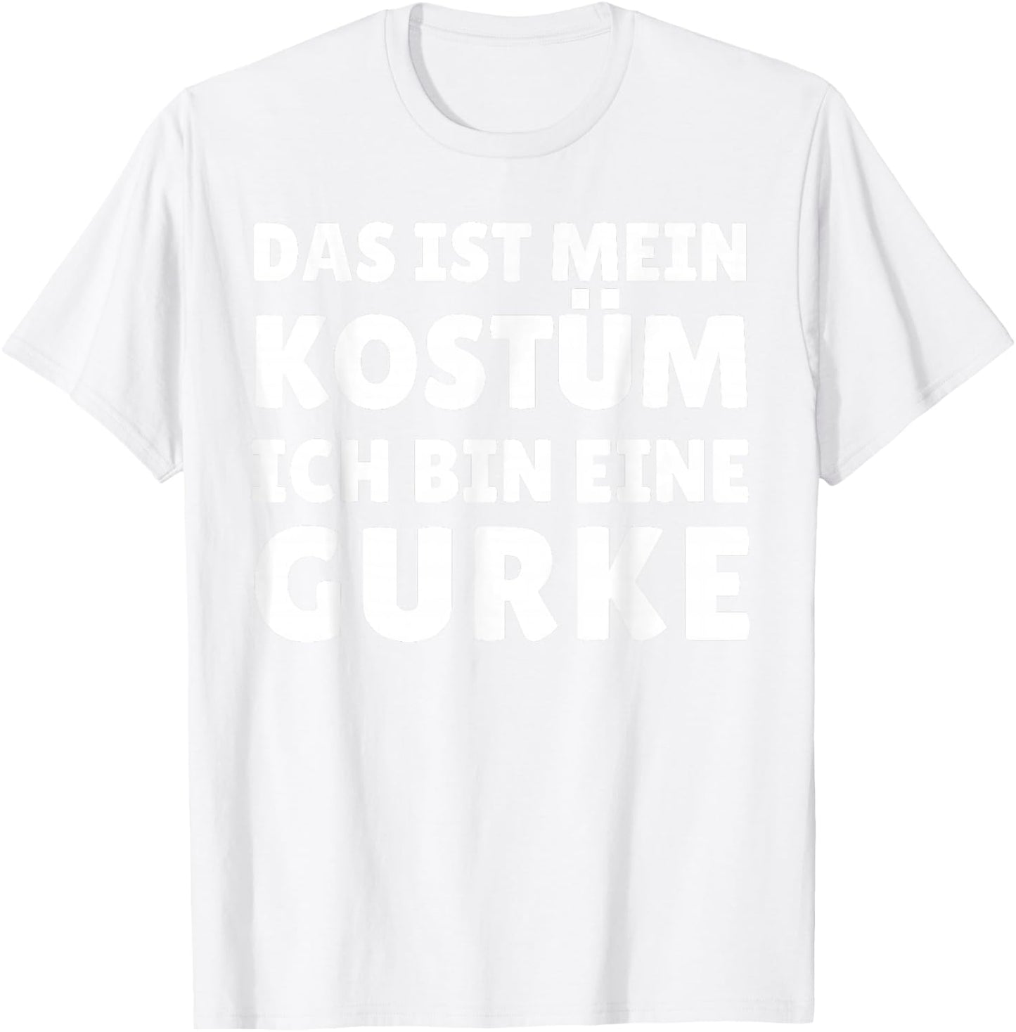 Funny Cucumber Costume for Carnival Halloween , Green T-Shirt - T-Shirt | White