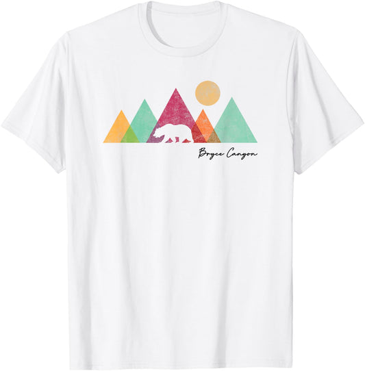 Bryce Canyon Souvenir Colorful Bear Mountain National Park T-Shirt - T-Shirt | White