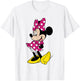 Disney Minnie Mouse Pink & White Polka Dots Dress Portrait T-Shirt - T-Shirt | White