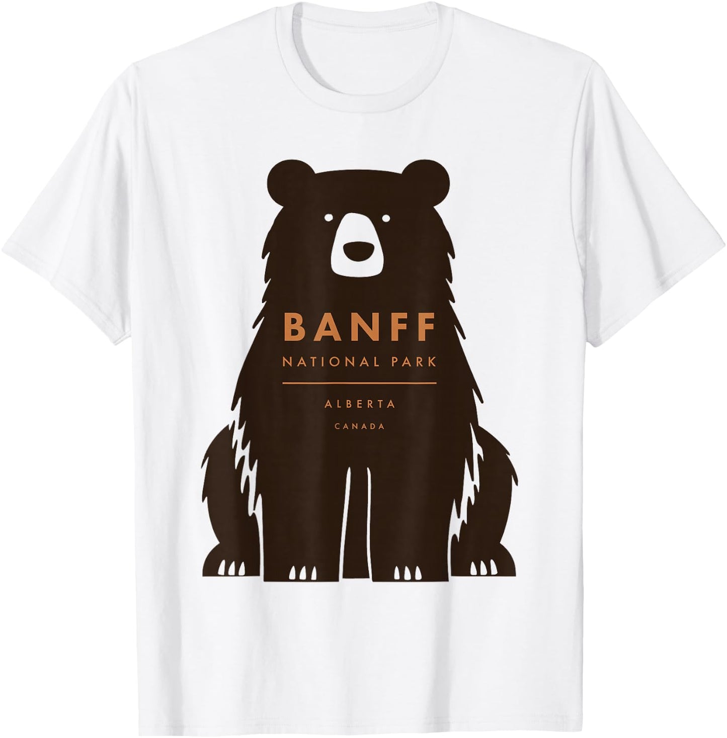 Banff National Park Alberta Canada Retro Vintage Bear T-Shirt - T-Shirt | White