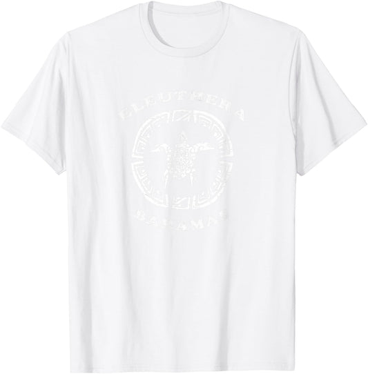 Eleuthera Bahamas Vintage Retro Tribal Turtle Vacation T-Shirt - T-Shirt | White
