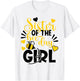 Sister Of The Bee Day Girl Hive Party Matching Birthday T-Shirt - T-Shirt | White