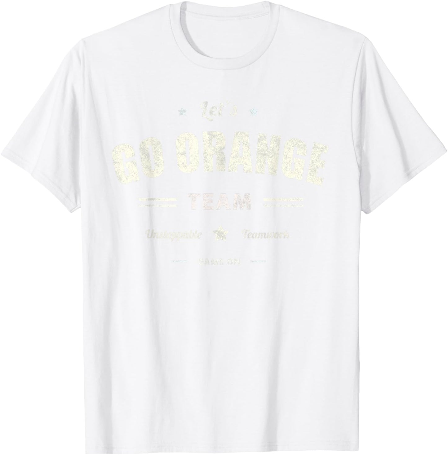 Matching LET'S GO ORANGE Team Summer Camp Color War Game Women Kids T-Shirt - T-Shirt | White