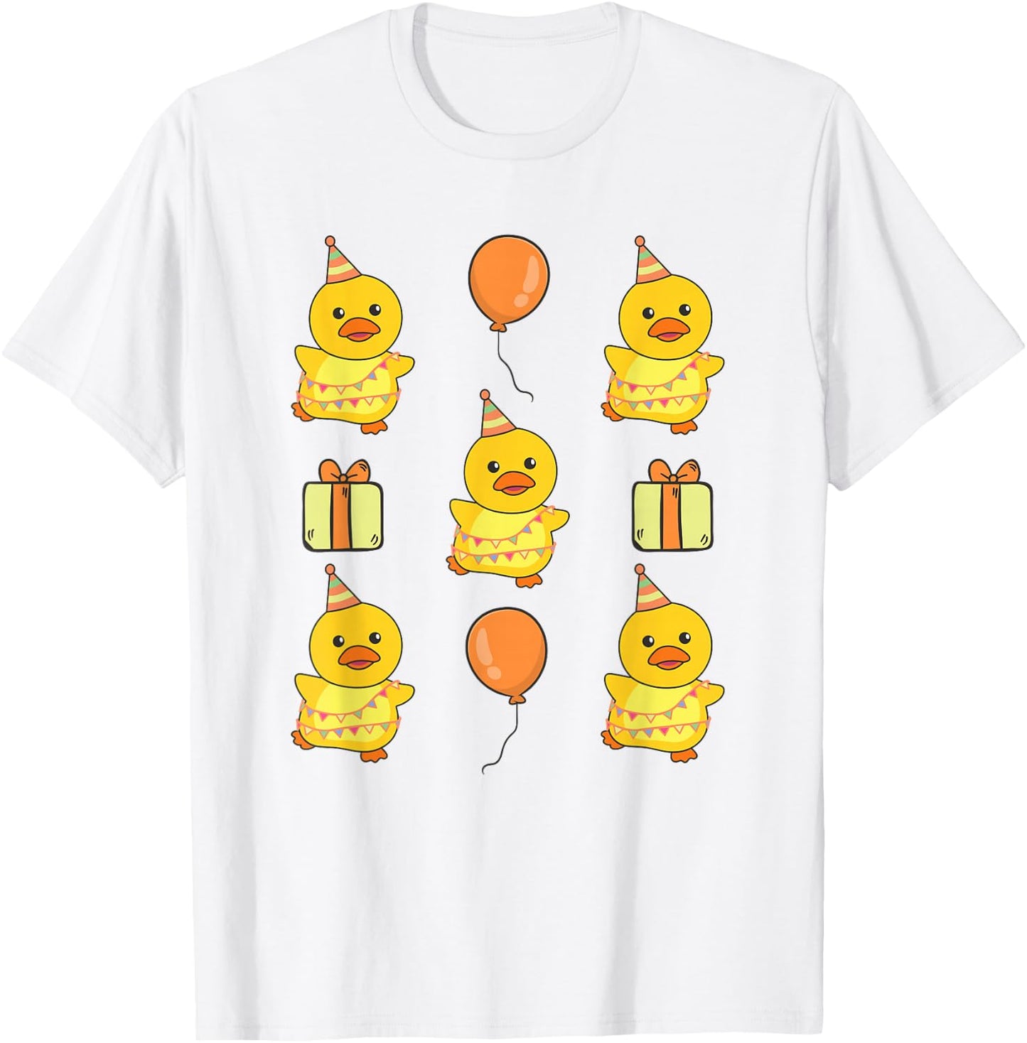 Birthday Duck for Children, Birthday Duck T-Shirt - T-Shirt | White