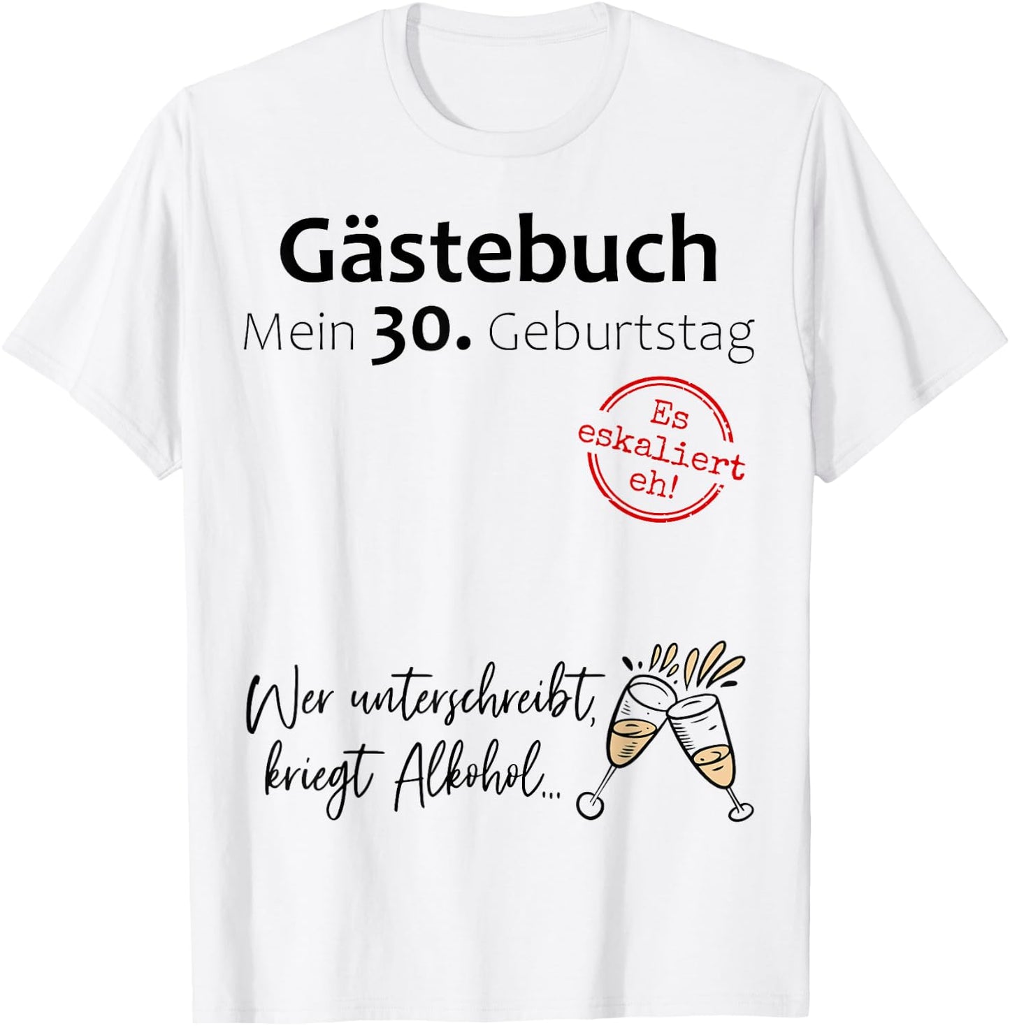30. Geburtstag Mann Frau 30 Jahre 1996 Deko Lustig Geschenk T-Shirt - T-Shirt | White