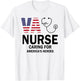 VA Nurse Caring For American's Heroes T-Shirt - T-Shirt | White
