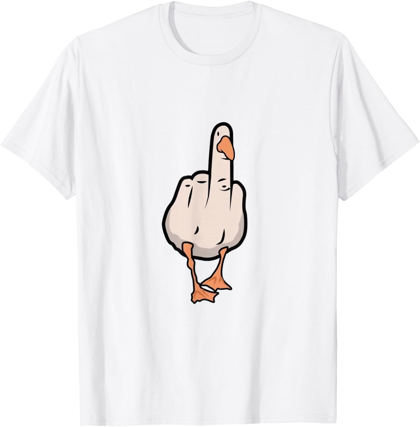 Anti-social duck T-Shirt - T-Shirt | White