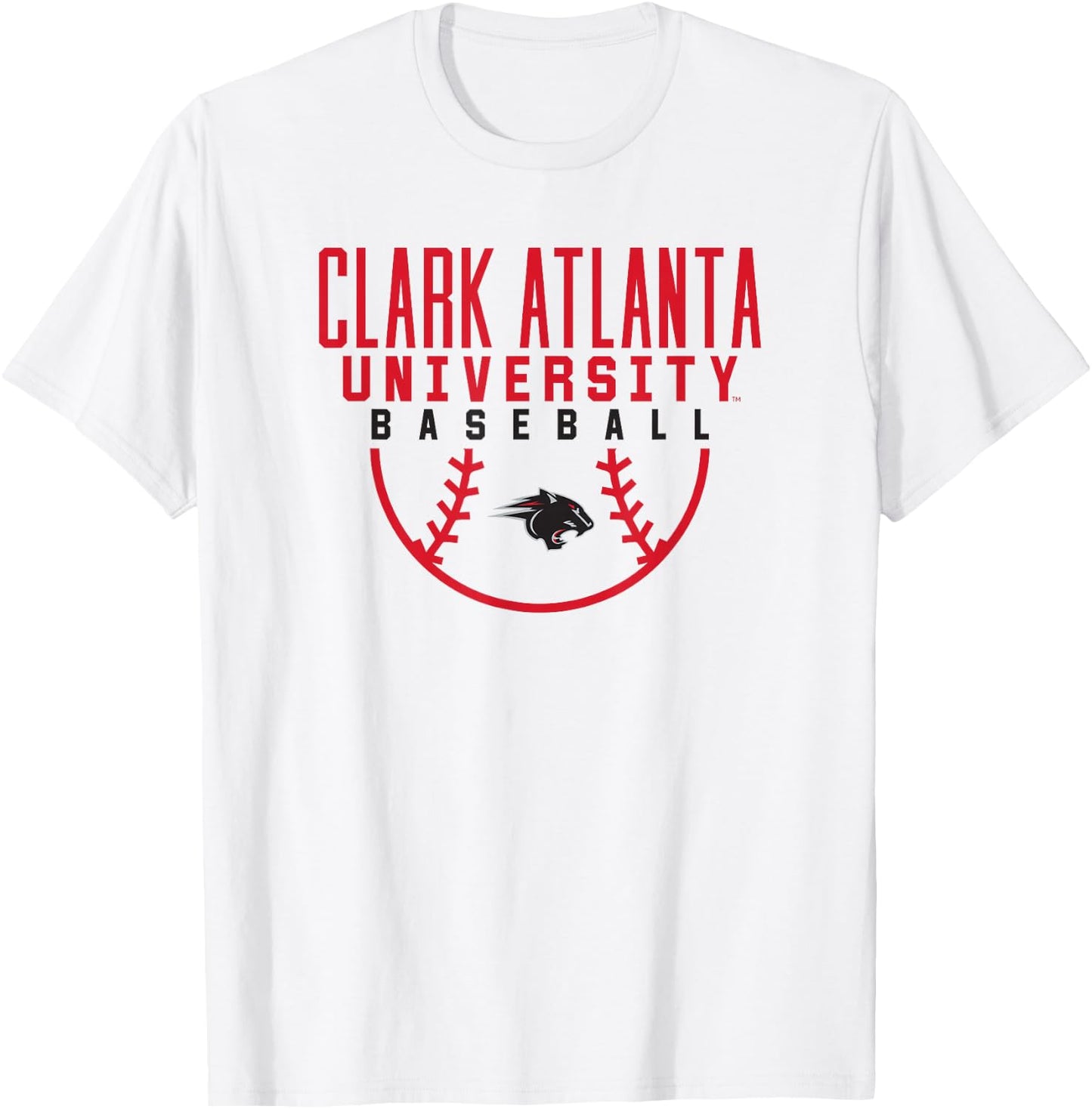 Clark Atlanta University CAU Panthers Baseball Arch T-Shirt - T-Shirt | White