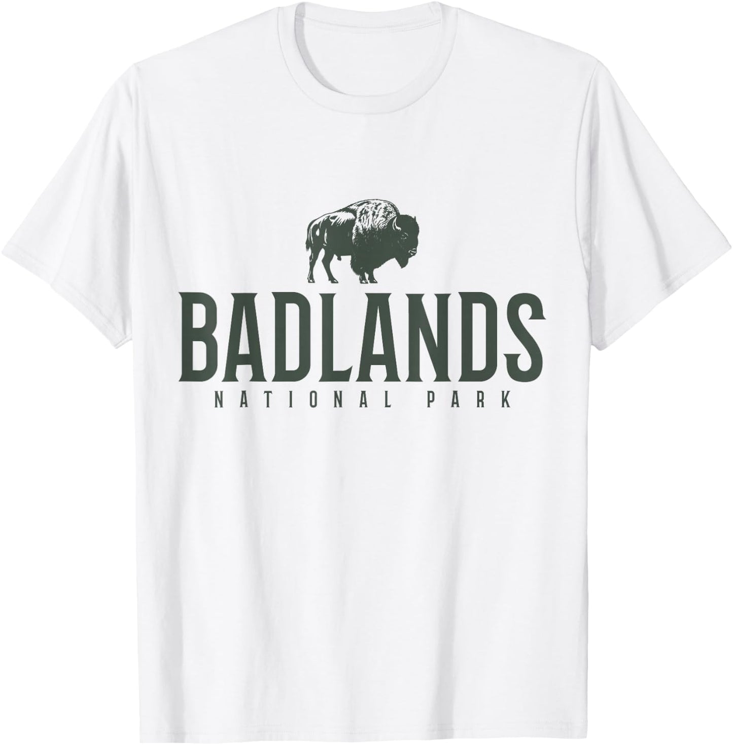 Badlands National Park South Dakota Bison Vintage Souvenir T-Shirt - T-Shirt | White