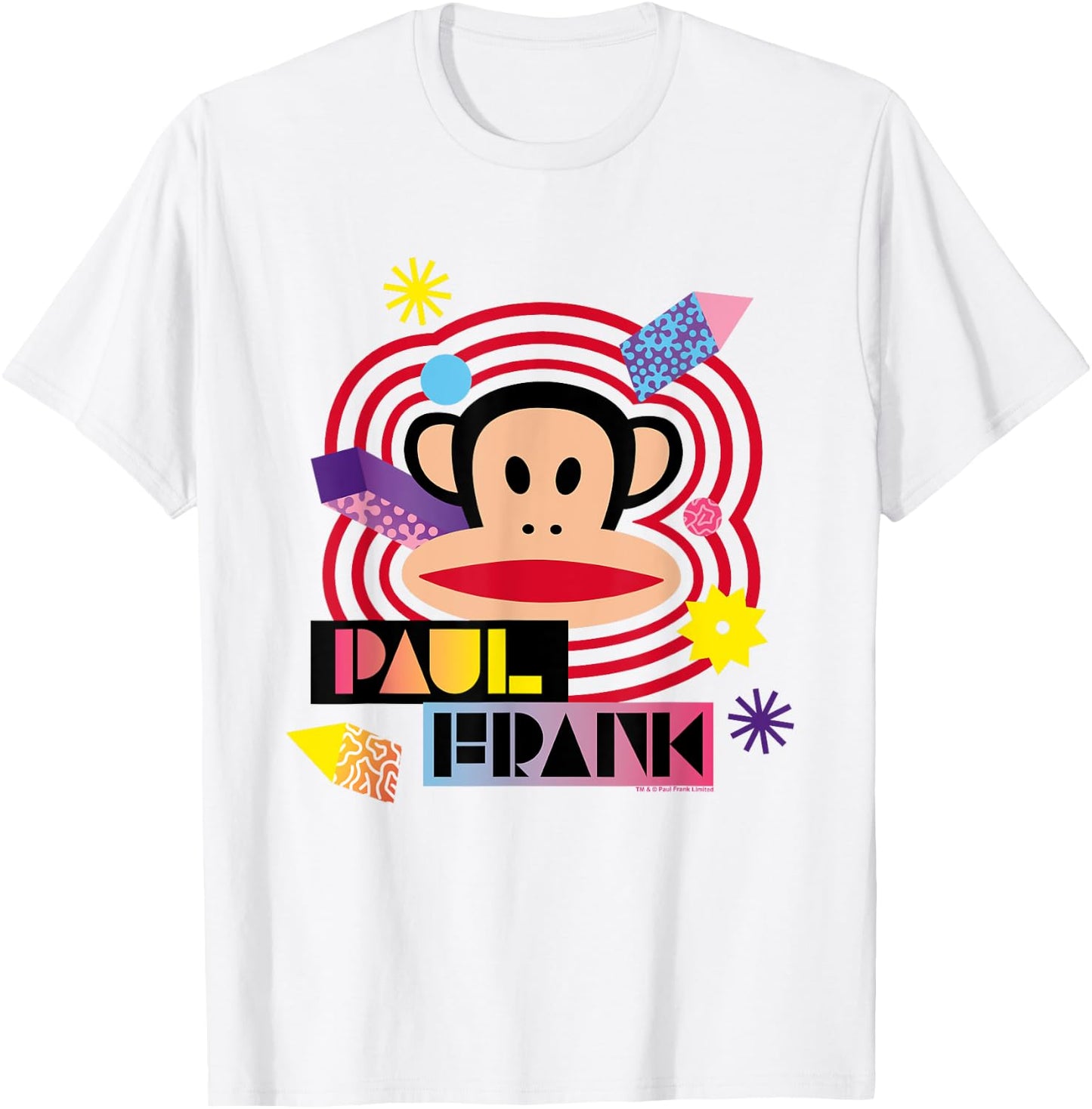 Paul Frank Julius Psychedelic Block Art T-Shirt - T-Shirt | White