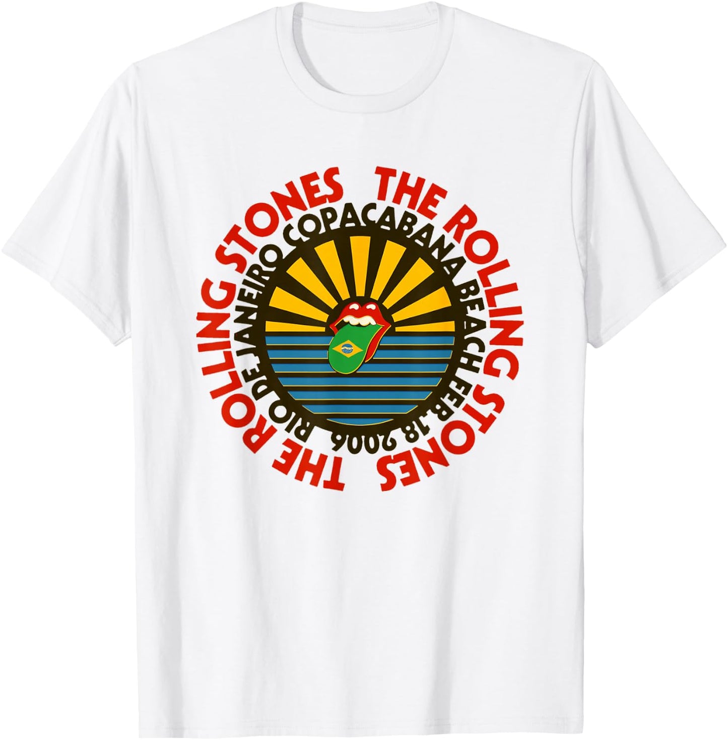 Offizielle Rolling Stones Copacabana Beach T-Shirt - T-Shirt | White