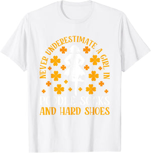 Irish Dancing Poodle socks and hard shoes Irish Tap Dance T-Shirt - T-Shirt | White