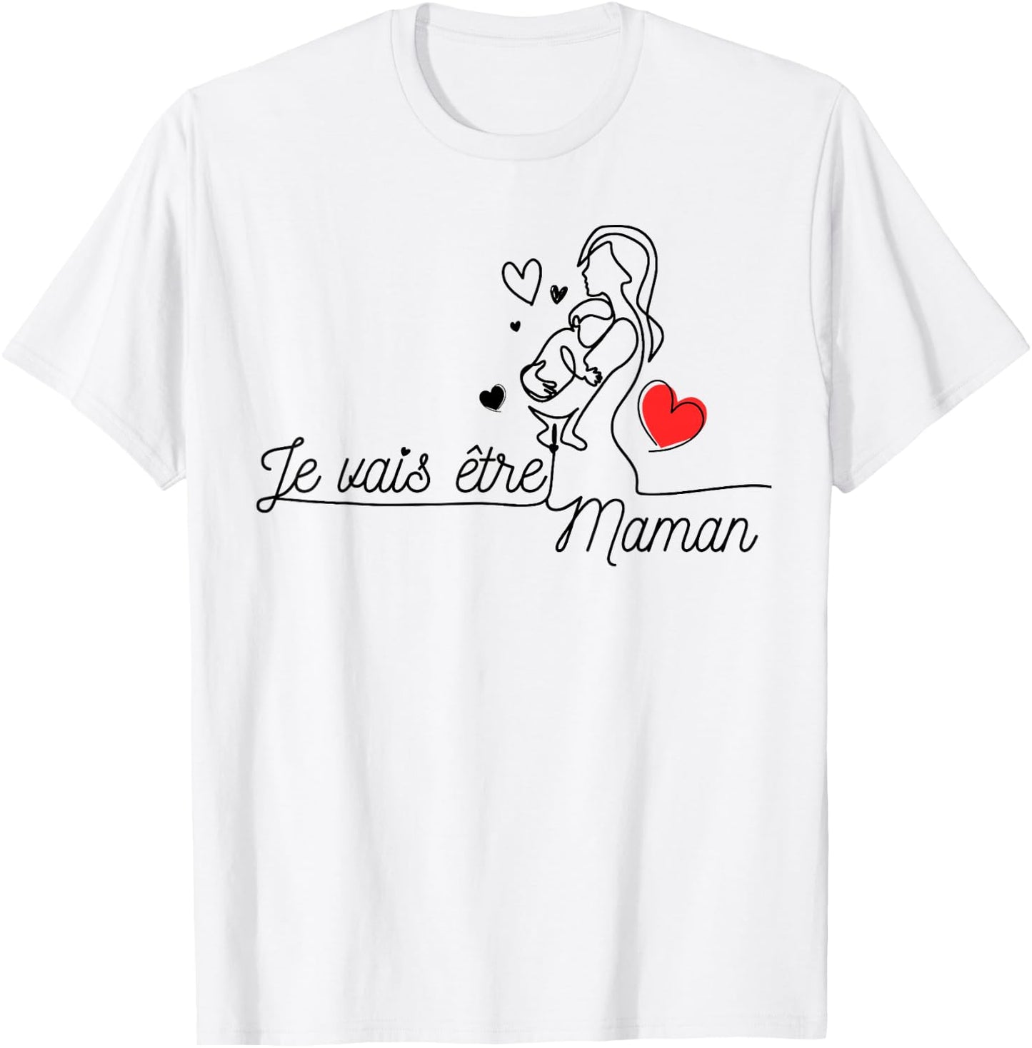 Pregnant woman Future Mom 2025 announcement pregnancy original , white, S T-Shirt - T-Shirt | White