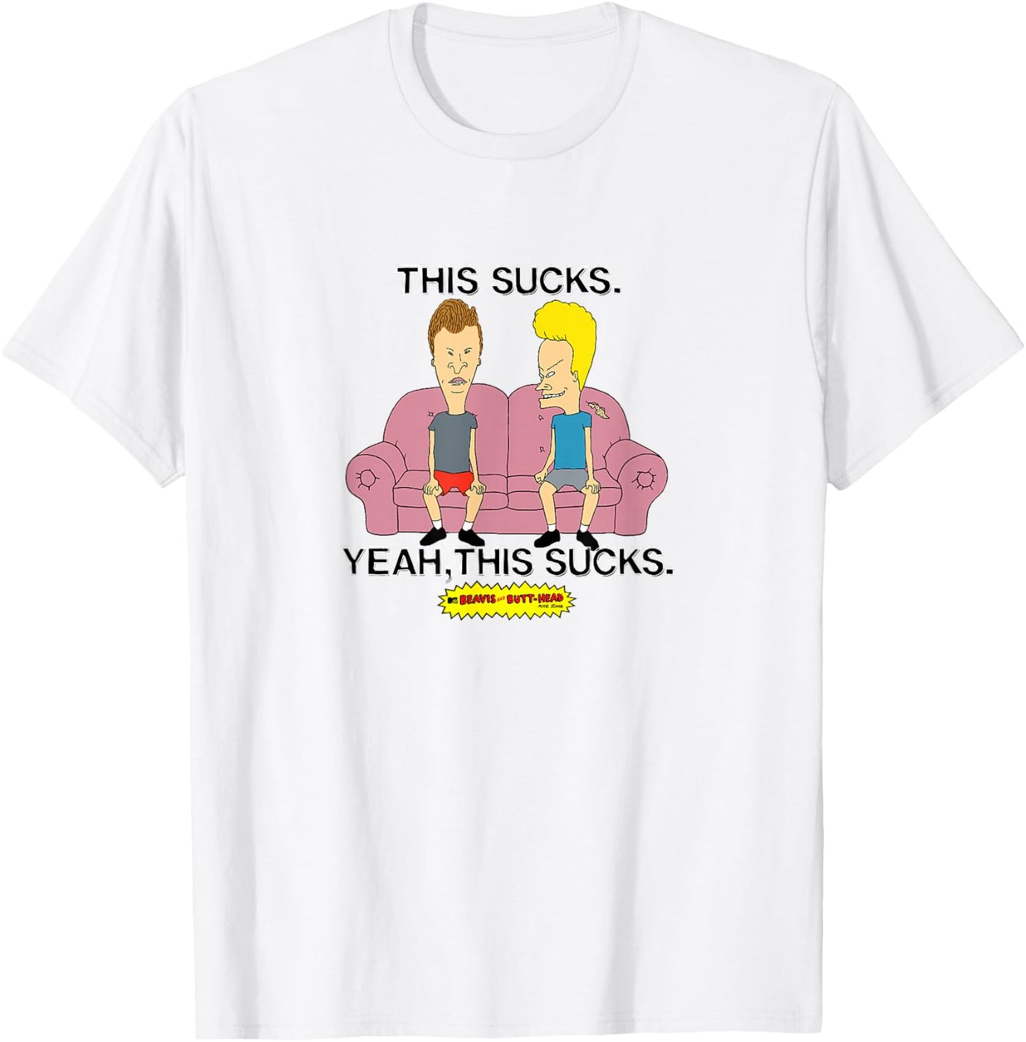 Beavis and Butthead - This Sucks T-Shirt - T-Shirt | White