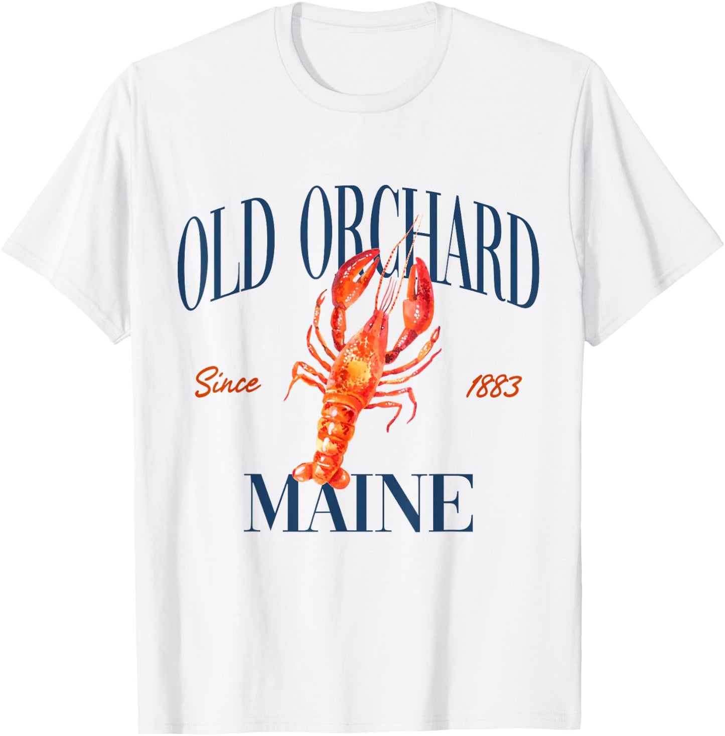 Old Orchard Maine Est. 1883 - Old Money, Retro, Classic T-Shirt - T-Shirt | White