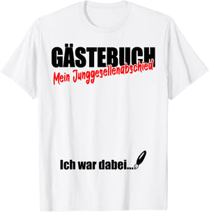 Stag Night Party Guest Book Signing T-Shirt - T-Shirt | White