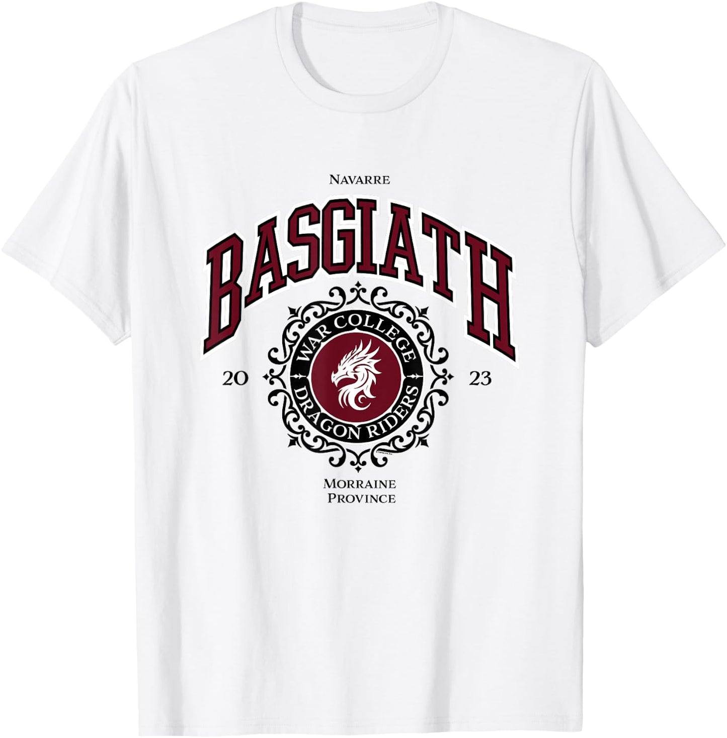 Fourth Wing The Empyrean Basgiath War College Dragon Riders T-Shirt - T-Shirt | White